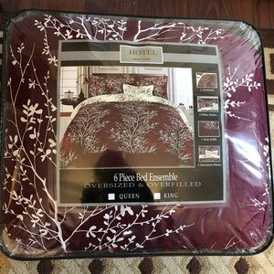 6 piece King comforter bed set